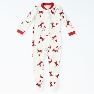 Pottery Barn Modern Santa Pajamas - Size 0-3 month